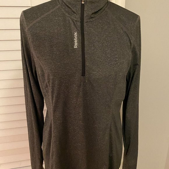 Grey Reebok Loong sleeve Pullover Workout Top - Picture 1 of 5